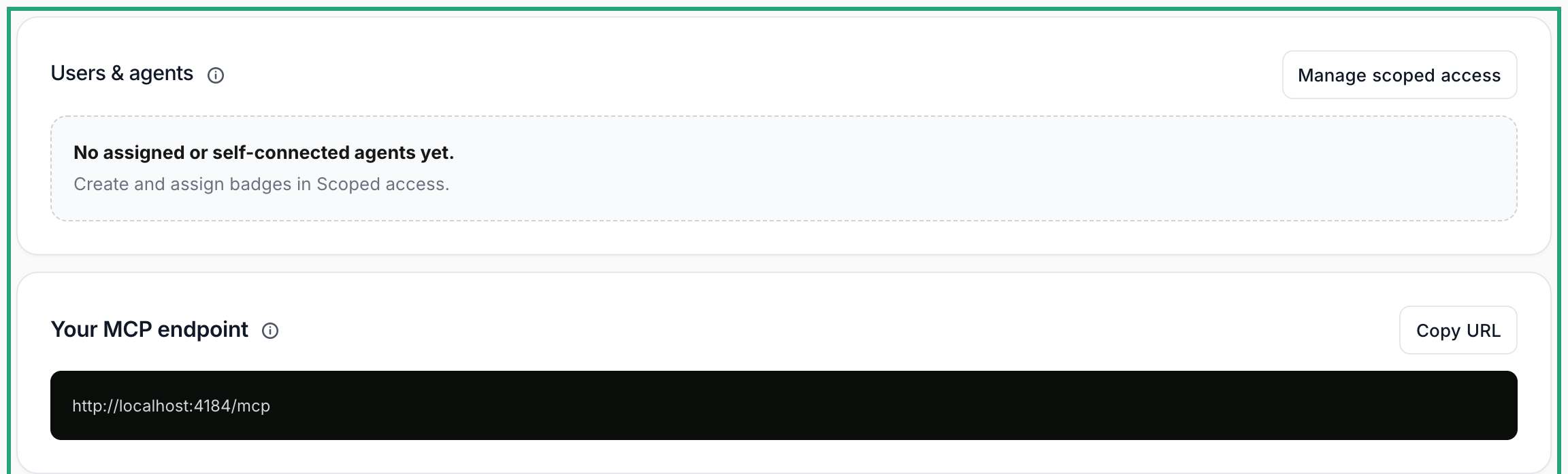 3. Confirm the connection in Halofy, with the relevant section highlighted.