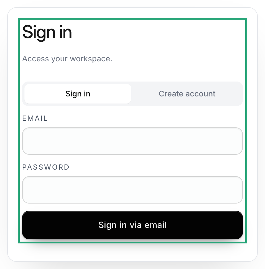 1. Create your account in Halofy, with the relevant section highlighted.
